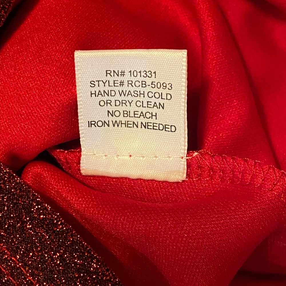 Charlotte Russe Red Sparkly Bodycon Peplum Dress Size Small EUC - Picture 7 of 10